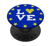 EU love europa Bruxelles parlamento democrazia stelle gialle PopSockets PopGrip Adesivo