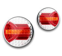 Eu Multitensione Coppia LED Neon Luci Posteriori Corsa Diretto Freccia 4 Funct