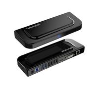 (EU Plug, Multicolor) WAVLINK UG49DK4 Dual Monitor Supports DVI HDMI VGA Gigabit Ethernet USB-C 3.0 Universal Laptop Docki