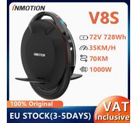 EU Stock Original INMOTION V8S monociclo elettrico 35 KM/H velocità 70KM gamma Self Balance Smart Wheel Monowheel EUC 72 v728wh batteria