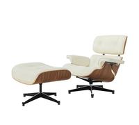 EU Stock TY306 poltrona reclinabile in noce chiaro per il tempo libero con mobili per sedia a sdraio girevole in pelle bovina bianca avorio nera con testa grande EU Stock TY306 Classic Recliner