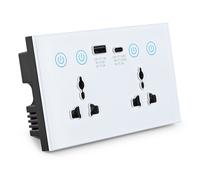 EU UK US Universal Plug Tuya Smart Socket Switch con Porta USB e Type-C Sma8196