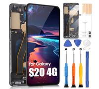 EU Versione LCD Schermo per Samsung S20 4G LCD Display per Galaxy S20 4G SM-G980 SM-G980F 6,2" Incell Touch Screen Digitizer Assembly Riparazione (Nero con Telaio, Non Supporto Impronte Digitali)