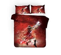 EU-VV Set Copripiumino Set Biancheria da Letto Fashion Basket Michael Jordan per Copripiumino E Federa Design Personalizzato per Bambini Adolescenti (200x200cm(Double),velocità Rossa)