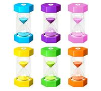 Euablfo 6 pezzi Clessidra Bambini,Clessidra Set, Clessidre per Bambini 1/5/10/15/20/30 Minuti Sabbia Clessidre Colorato Timer dell'Orologio, per Gioco, Regali Creativi,Casa, Cucina