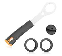 Euablfo Chiave Center Lock, Attrezzo per Bicicletta Centerlock, con 2 Adattatori e 1 Strumento per Copertura Pedivella, Compatibile per Shimano per Hollowtech II, BB9000, BBR60