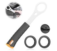 Euablfo Chiave Center Lock, Attrezzo per Bicicletta Centerlock, con 2 Adattatori e 1 Strumento per Copertura Pedivella, Compatibile per Shimano per Hollowtech II, BB9000, BBR60