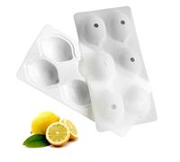 Euablfo Stampi Silicone Limone, 6 Griglie Stampo in Silicone al Limone, Stampo per Frutta Stampi Torta Mousse, per Cottura a Motivi Dolci Muffin Mousse Natale