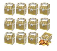 EuAcesry 10Pcs Scatole Pirata, Sacchetti Regalo Compleanno Bambini Tesoro Pirata, Scrigno del Tesoro per Bambini, Scatola per Feste dei Pirata Regalo Decorazioni Compleanno, 7x7x11CM