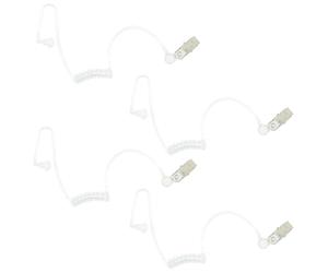 EuAcesry 4 Pcs Tubi Acustico di Ricambio per Auricolari Radio a 2 Vie,Trasparente, Ideale per Cuffie Security e Costume da Agente Segreto, Ricambio per Aria e Tubo Audio Trasparente