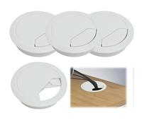 EuAcesry 4 Pezzi Passacavi Scrivania, 60 mm Tappi per Fori a Filo Elettrici, Passacavo per Scrivania, Passacavi Rotondo per Fili Computer, Mouse, TV, Telefono, Uffici e Piani da Lavoro
