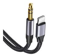EuAcesry Cavo Aux, Cavo Lightn to 3,5 mm Intrecciato Adattatore per Auto Macchina Cuffie, Altoparlante, Cavetto Jack Maschio Compatibile Con Phone 15/14/14 Pro/13/11/12/8/7/X/XR, 1M
