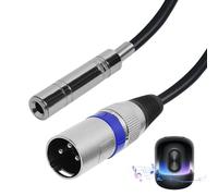 EuAcesry Cavo XLR, Microfono XLR Maschio Cable a Jack 6.3mm Stereo Femmina Adattatore Connettore per Microfono a Jack 6.3 TRS Audio Cavo Registratore, Amplificatore 0.3 M