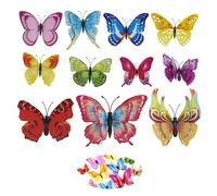 EuAcesry Farfalle Adesive, 24 Pcs Farfalla Decorative da Parete, 3D Magnete Colore Adesivi Murali Farfalle Decalcomanie per Feste, Camera da Letto, Cameretta dei Bambini, Matrimonio e Altro Ancora