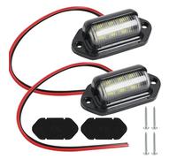EuAcesry Luci Targa a LED per Targa, 2 PCS Luce Targa Moto 12V - 24V Lampeggiante LED per SUV, Rimorchi, Camper, Camion, Roulotte e Barche, Fuoristrada, Trattore