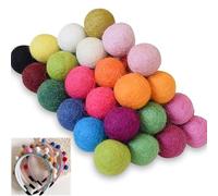 EuAcesry Palline in Feltro per Gatti, 50 Pezzi PON PON Colorati, Palline da Gioco per Gatti Fair del Nepal 2 cm, Palline di Feltro per DIY Artigianato Decorazioni Creative