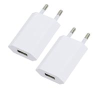 EuAcesry Presa USB 5V 1A, 2 Pezzi Universale Caricatore USB, Caricabatterie Presa Spinotto, Adattatore Alimentatore Spina Compatible with Phone, Samsung, Xiaomi, Intelligent Watch, Auricolare