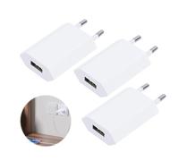 EuAcesry Presa USB 5V 1A, 3 Pezzi Universale Caricatore USB A, Caricabatterie Presa Spinotto, Adattatore Alimentatore Spina Compatible with Phone XS Max XR X 8 7 6 6s Plus,Samsung, Watch,Auricolare