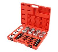 EUAIIPull Set di 28 estrattori per cuscinetti delle ruote, con 4 dadi M10 M12 M14 M16, M16, set di manicotti a pressione, cuscinetti per asse e riparazione auto
