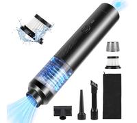Euakee Aspirapolvere Auto 19000PA, Aspirabriciole Senza Fili, Mini Aspirabriciole Senza Fili Auto, 3 in1 Aspirapolvere Portatile per Auto, Ricaricabile Aspirapolvere Auto per Auto, Ufficio (Nero)