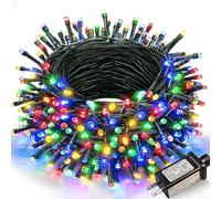 Euakee Catena Luminosa Esterno, 33m 300 LED Luci Natale da Esterno, 8 Modalità di Illuminazione Luci Natalizie per Decorare l'Albero di Natale, per Giardino Decorazioni, Camera(luce colorata)