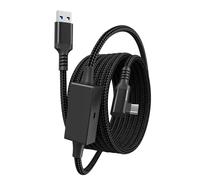 Euakee Cavo di Collegamento con Porta di Ricarica, 5 Metri, Compatibile con Q 3 / Q 2/1 / Q Pro, Accessori per PC VR, Cavo dati USB C ad alta Velocità da 2,5 GB, da PC, Accessori per Cuffie VR