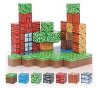 Euakee Costruzioni Magnetiche per Bambini, 64 Pezzi Blocchi Magnetici, Costruisci il Mondo con Blocchi Magnetici, Giocattolo Montessori Creativo, Gioco Calamite per Ragazzi Ragazze dai 3 agli 8 Anni