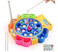 Euakee Gioco Pesca Bambini, Montessori Giochi 3 4 5 6 Anni con 15 Pesciolini e 4 Canna da Pesca Musicale Pesca Elettrico Pesci Giocattolo Educativo Interattivi per Ragazzo Ragazza 2 3 4 5 6 Anni