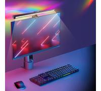 Euakee Lampada da Monitor 40cm, 3 Temperature di Colore e Luminosità Regolabile, RGB Light Bar Monitor, Luce Ambientale Regolabile 15 Colori Illuminazione, Monitor per la Protezione Degli Occhi