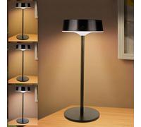Euakee Lampada da Tavolo Solare Senza Fili, Lampade da Tavolo Ricaricabili con Presa USB-C, 3 Temperature di Colore, Lampada da Comodino, Lampada Touch IP67 Impermeabile per Interni ed Esterni