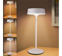 Euakee Lampada da Tavolo Solare Senza Fili, Lampade da Tavolo Ricaricabili con Presa USB-C, 3 Temperature di Colore, Lampada da Comodino, Lampada Touch IP67 Impermeabile per Interni ed Esterni