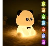Euakee Lampada Panda, Lampada Notturna Bambini, 7 Colori Luce Notturna, Tocco Portatile 1200mAh Batteria Lampada&Timing Bambini Luce Notturna, Camera Decorazione Regalo per Bambino