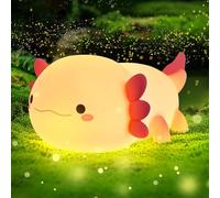 Euakee Luce Notturna Axolotl, Lampada Axolotl per Bambini, Luce Notturna Ricaricabile Touch LED, Lampada da Letto in Silicone per Bambini, Regalo per Decorazione Camera per Bambina, Ragazzo