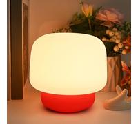 Euakee Luce Notturna Bambini, Kawaii LED Silicone Carino Fungo Lampada Luce Notturna Bambino, Dimmerabile Ricaricabile Lampada Touch con 30 Minuti Timer, Regali per Ragazzi, Ragazze