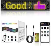 Euakee Pannello a Matrice LED Controllo APP, Schermo Flessibile Scorrimento Modello di Testo Animazione Segno a LED per Auto Negozio Bar Partito Business Festival Home Decor, 4,02x13,7 in