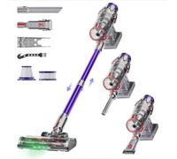 EUARY Aspirapolvere Senza Fili 55Kpa&600W, 60Mins Scopa Elettrica Senza Aspirapolvere Senza Fili Potente, 11 Stadi Filtrati OLED Smart Anti-Avvolgimento, per Peli Animali/Pavimenti/Tappe