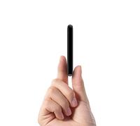 EUARY Power Bank 5000 mAh, piccola e leggera, mini batteria esterna portatile, con cavo, batteria esterna leggera (nero)