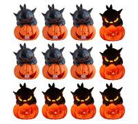 EUBEISAQI Candela a LED a forma di zucca - a LED senza fiamma per Halloween, lampada leggera per interni ed esterni, per cene di Natale, feste di compleanno, casa