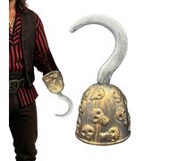 EUBEISAQI Capitan Uncino Soffiato Stage Performance Cosplay Props | Captain Hook Puntelli a mano per Cosplayer Performer Stage Performance Eventi a tema Servizi fotografici Feste Concerto in