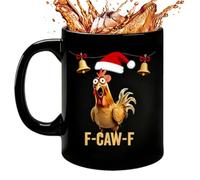 EUBEISAQI da caffè con motivo, da caffè natalizia in ceramica, per donne, giovani, bambini, amici, mamma, feste, fattoria, bar