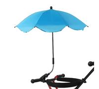 EUBEISAQI Ombrello per passeggino per bambini, ombrellone portatile per bambini, ombrellone per sedia da spiaggia, sedia a rotelle da viaggio, Blu cielo (colla argento), 1