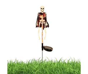 EUBEISAQI Scheletro Solare Teschio Finto Illuminato da Inserire nel Terreno | Statua Da Giardino Halloween Scheletro Solare per Bordo Strada, Arbusti, Cortile, Sentiero, Festa, Garage, Cimitero e