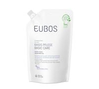 EUBOS CURA BASIS | Sacchetto di ricarica per bagni di crema | per pelle secca | Olio da bagno leggermente schiumoso per una pulizia coccolare | Compatibilità cutanea dermatologicamente confermata |