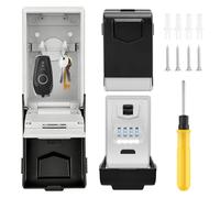 EUBSWA Cassaforte per Chiavi Retroilluminata, cassetta chiavi con codice, key box Impermeabile, porta chiavi da muro per casa, Cassaforte per Chiavi Montata a Parete