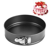 EUBSWA Stampo a cerniera 22 cm rotondo, forma per torte con rivestimento antiaderente per stampo, stampi, tortiera, forme per torte, quicheform, tarteform, stampi a cerniera