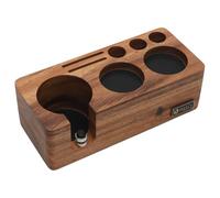 EUBSWA Tamper station per 51 mm e 54 mm in legno di betulla, regolabile in altezza con manopola e base antiscivolo, inclusi cuscinetti in silicone, per macchine espresso Philips, accessori barista