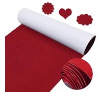 EUBSWA - Tessuto adesivo adesivo multiuso, 40 x 220 cm, per decorazioni natalizie fai da te, fodera, tappetino per bicchieri, cornici, gambe della sedia (rosso)