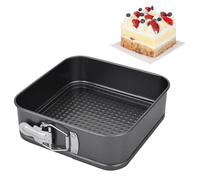 EUBSWA Tortiera 22 cm Apribile, Quadrato Teglia Forno con rivestimento antiaderente per teglia, teglia da forno, stampo per torte