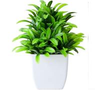 Eucalipto artificiale, pianta in vaso in plastica, decorazione per interni ed esterni, simulazione di piccole piante decorative in vaso (D)