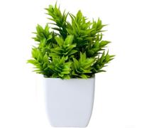 Eucalipto artificiale, pianta in vaso in plastica, decorazione verde per interni ed esterni, simulazione piccola pianta decorativa vaso (H)